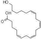 20-Hydroxyeicosa-5Z,8Z,11Z,14Z-tetraenoic acid molecular structure (CAS 79551-86-3)