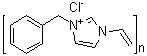 CAS # 79637-05-1, 1-Ethenyl-3-(phenylmethyl)-1H-imidazolium chloride homopolymer