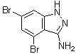 structure of CAS# 796970-45-1, 4,6-二溴-1H-吲唑-3-胺
