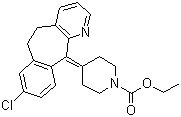 CAS # 79794-75-5, Loratadine, Loratidine, Ethyl 4-(8-chloro-5,6-dihydro-11H-benzo[5,6]cyclohepta[1,2-b]pyridin-11-ylidene)-1-piperidinecarboxylate, 4-(8-Chloro-5,6-dihydro-11H-benzo[5,6]cyclohepta[1,2-b]pyridin-11-ylidene-1-piperidinecarboxylic acid ethyl ester