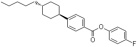 structure of CAS# 79912-98-4, 4-Fluorophenyl 4-trans-(4-pentylcyclohexyl)benzoate