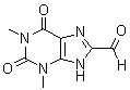 CAS # 79927-25-6, 2,3,6,9-Tetrahydro-1,3-dimethyl-2,6-dioxo-1H-purine-8-carboxaldehyde, NSC 77354