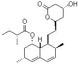 CAS # 79952-44-6, Epilovastatin, (2R)-2-Methylbutanoic acid (1S,3R,7S,8S,8aR)-1,2,3,7,8,8a-hexahydro-3,7-dimethyl-8-[2-[(2R,4R)-tetrahydro-4-hydroxy-6-oxo-2H-pyran-2-yl]ethyl]-1-naphthalenyl ester