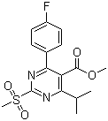 structure of CAS# 799842-06-1, 4-(4-氟苯基)-6-异丙基-2-(甲基磺酰基)嘧啶-5-羧酸甲酯