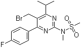 structure of CAS# 799842-07-2, 5-(溴甲基)-4-(4-氟苯基)-6-异丙基-2-[甲基(甲磺酰)氨基]嘧啶