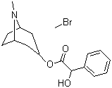 structure of CAS# 80-49-9, Homatropine methylbromide