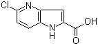 structure of CAS# 800401-63-2, 5-氯-1H-吡咯并[3,2-b]吡啶-2-羧酸