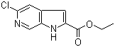 structure of CAS# 800401-67-6, Ethyl 5-chloro-1H-pyrrolo[2,3-c]pyridine-2-carboxylate