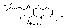 CAS # 80095-44-9, 4-Nitrophenyl 2-acetamido-2-deoxy-6-sulfo-beta-D-glucopyranoside, p-Nitrophenyl 6-sulfo-2-acetamido-2-deoxy-beta-D-glucopyranoside