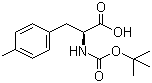 CAS # 80102-26-7, Boc-4-methyl-L-phenylalanine, Boc-p-Me-Phe-OH, Boc-Phe(4-Me)-OH, Boc-L-4-Methylphe, tert-Butoxycarbonyl-L-4-methylphenylalanine