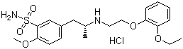 CAS # 80223-99-0, Tamsulosin hydrochloride, (-)-(R)-5-[2-[2-(2-Ethoxyphenoxy)ethylamino]propyl]-2-methoxybenzenesulfonamide hydrochloride