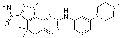 CAS # 802539-81-7, PHA 848125, 4,5-Dihydro-N,1,4,4-tetramethyl-8-[[4-(4-methyl-1-piperazinyl)phenyl]amino]-1H-pyrazolo[4,3-h]quinazoline-3-carboxamide