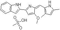 CAS # 803712-79-0, Obatoclax mesilate, 2-[2-[(3,5-Dimethyl-1H-pyrrol-2-yl)methylene]-3-methoxy-2H-pyrrol-5-yl]-1H-indole methanesulfonate