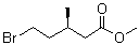 CAS # 80654-39-3, (S)-5-Bromo-3-methylpentanoic acid methyl ester
