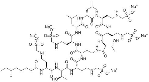 Sodium colistimethate molecular structure (CAS 8068-28-8)