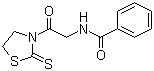CAS 登录号：80681-03-4, N-[2-氧代-2-(2-硫酮-3-噻唑烷基)乙基]苯甲酰胺