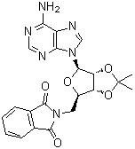 structure of CAS# 80860-44-2, 5'-脱氧-2',3'-O-异丙亚基-5'-邻苯二甲酰亚胺基腺苷