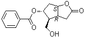 structure of CAS# 81244-64-6, (3aalpha,4alpha,5beta,6aalpha)-(±)-5-(Benzoyloxy)hexahydro-4-(hydroxymethyl)-2H-cyclopenta[b]furan-2-one