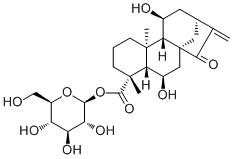 CAS # 81263-97-0, ent-6,11-Dihydroxy-15-oxo-16-kauren-19-oic acid beta-D-glucopyranosyl ester
