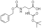 structure of CAS# 81306-93-6, N-[叔丁氧羰基]-3-[[苄氧羰基]氨基]-D-丙氨酸