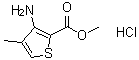 structure of CAS# 81321-14-4, 3-氨基-4-甲基-2-噻吩羧酸甲酯盐酸盐