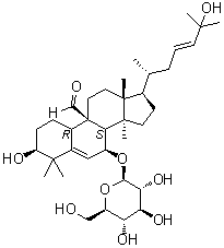 CAS # 81348-83-6, Momordicoside L, (3beta,7beta,9beta,10alpha,23E)-7-(beta-D-Glucopyranosyloxy)-3,25-dihydroxy-19-norlanosta-5,23-diene-9-carboxaldehyde