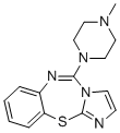 CAS # 81382-51-6, Pentiapine, 5-(4-methylpiperazin-1-yl)imidazo[2,1-b][1,3,5]benzothiadiazepine