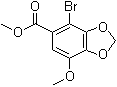 structure of CAS# 81474-46-6, 4-溴-7-甲氧基-1,3-苯并二恶茂-5-羧酸甲酯