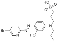 2-(5-Bromo-2-pyridylazo)-5-(N-n-propyl-N-3-sulfopropylamino)phenol molecular structure (CAS 81608-06-2)