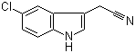 structure of CAS# 81630-83-3, 5-氯吲哚-3-乙腈