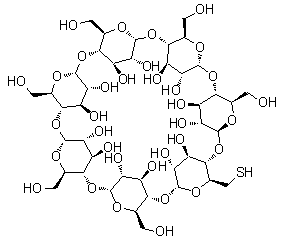 structure of CAS# 81644-55-5, 单-6-巯基-beta-环糊精