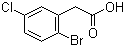 structure of CAS# 81682-38-4, 2-溴-5-氯苯乙酸