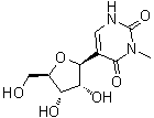 structure of CAS# 81691-06-7, 3-甲基-5-beta-D-呋喃核糖基-2,4(1H,3H)-嘧啶二酮