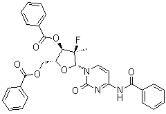 CAS # 817204-32-3, (2'R)-N-Benzoyl-2'-deoxy-2'-fluoro-2'-methylcytidine 3',5'-dibenzoate