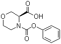 structure of CAS# 819078-65-4, (S)-4-Cbz-吗啉-3-羧酸