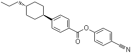 structure of CAS# 81930-17-8, 4-Cyanophenyl trans-4-(4-propylcyclohexyl)benzoate
