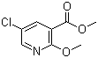 structure of CAS# 82060-51-3, Methyl 5-chloro-2-methoxynicotinate