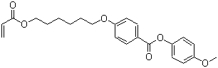 structure of CAS# 82200-53-1, 4-[[6-[(1-Oxo-2-propenyl)oxy]hexyl]oxy]benzoic acid 4-methoxyphenyl ester