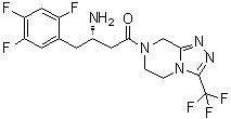 CAS # 823817-55-6, (S)-Sitagliptin, (3S)-3-Amino-1-[5,6-dihydro-3-(trifluoromethyl)-1,2,4-triazolo[4,3-a]pyrazin-7(8H)-yl]-4-(2,4,5-trifluorophenyl)-1-butanone