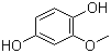 CAS # 824-46-4, 2-Methoxyhydroquinone, 2,5-Dihydroxyanisole, 2-Methoxybenzene-1,4-diol