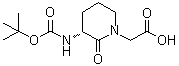 CAS # 82611-51-6, (3R)-3-[[(1,1-Dimethylethoxy)carbonyl]amino]-2-oxo-1-piperidineacetic acid
