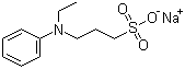 structure of CAS# 82611-85-6, N-乙基-N-(3-磺丙基)苯胺钠盐
