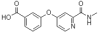 CAS # 827025-41-2, 3-[[2-[(Methylamino)carbonyl]-4-pyridinyl]oxy]benzoic acid