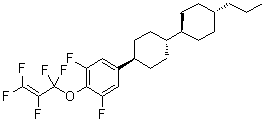 CAS # 827320-48-9, 1,3-Difluoro-2-[(1,1,2,3,3-pentafluoro-2-propenyl)oxy]-5-[(trans,trans)-4'-propyl[1,1'-bicyclohexyl]-4-yl]benzene