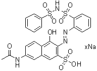 CAS # 83027-48-9, 7-(Acetylamino)-4-hydroxy-3-[[2-[[(phenylsulfonyl)amino]sulfonyl]phenyl]azo]-2-naphthalenesulfonic acid sodium salt
