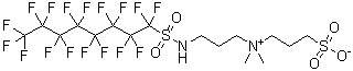 CAS # 83038-19-1, 3-[[(1,1,2,2,3,3,4,4,5,5,6,6,7,7,8,8,8-Heptadecafluorooctyl)sulfonyl]amino]-N,N-dimethyl-N-(3-sulfopropyl)-1-propanaminium inner salt