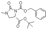 CAS # 83056-78-4, (5S)-3-Methyl-2-oxo-1,5-imidazolidinedicarboxylic acid 5-(1,1-dimethylethyl) 1-(phenylmethyl) ester