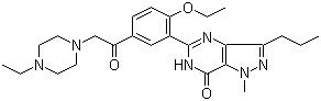CAS # 831217-01-7, Acetildenafil, 5-[2-Ethoxy-5-[2-(4-ethyl-1-piperazinyl)acetyl]phenyl]-1,6-dihydro-1-methyl-3-propyl-7H-pyrazolo[4,3-d]pyrimidin-7-one, Hongdenafil
