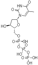 CAS # 83199-35-3, Thymidine, 5'→P''-ester with [P''(R)]-thiotriphosphoric acid