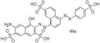 CAS # 83221-57-2, 6-Amino-4-hydroxy-3-[[7-sulfo-4-[(4-sulfophenyl)azo]-1-naphthalenyl]azo]-2,7-naphthalenedisulfonic acid sodium salt